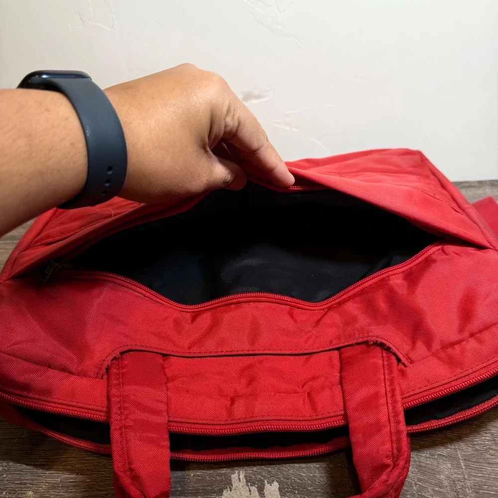 Y2K Sanrio Hello Kitty Laptop Messenger Bag Polka Dot Graphic Red